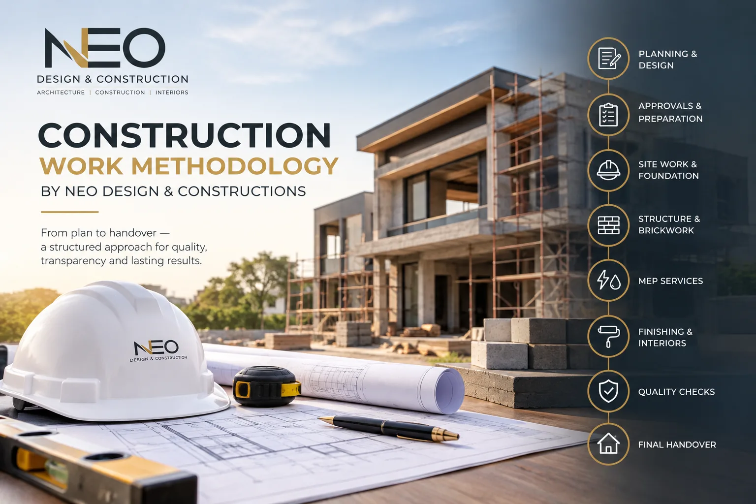 Complete Construction Work Methodology By Neo Design & Construction